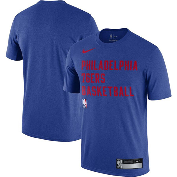 Men's Philadelphia 76ers Royal 2023/24 Sideline Legend Performance Practice T-Shirt